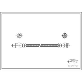 Flexible de frein CORTECO 19032796 pour RENAULT R20 1.6 - 97cv