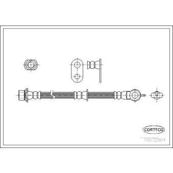 Flexible de frein avant gauche CORTECO OEM 9008094203 Flexible de frein avant gauche CORTECO OEM 9008094203