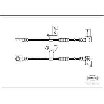 Flexible de frein avant gauche CORTECO 19032877