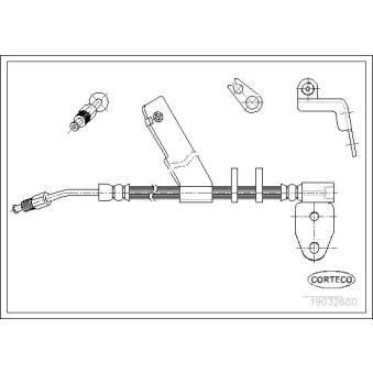 Flexible de frein arrière droit CORTECO 19032880