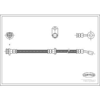 Flexible de frein arrière gauche CORTECO OEM 46431S1AE01 Flexible de frein arrière gauche CORTECO OEM 46431S1AE01
