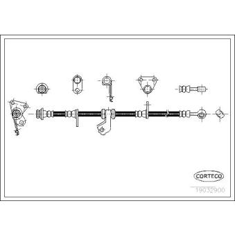 Flexible de frein CORTECO OEM 46411SR3004 Flexible de frein CORTECO OEM 46411SR3004