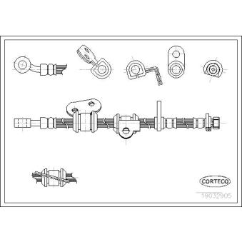 Flexible de frein CORTECO OEM 46410SP0033 Flexible de frein CORTECO OEM 46410SP0033
