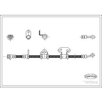 Flexible de frein avant gauche CORTECO OEM 01465SZ3000 Flexible de frein avant gauche CORTECO OEM 01465SZ3000