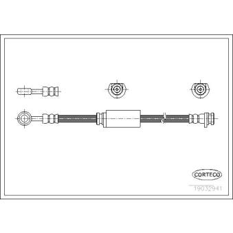 Flexible de frein CORTECO 19032941 pour CHRYSLER SEBRING 211 - 60cv
