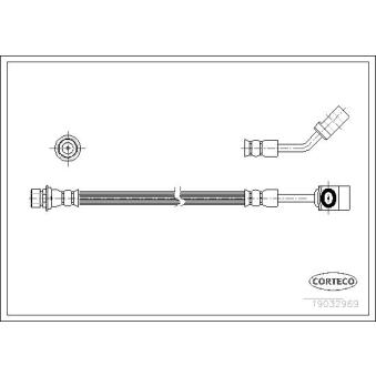 Flexible de frein avant droit CORTECO 19032969 pour CITROEN JUMPER 2.2 DTI - 116cv