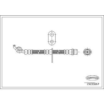 Flexible de frein avant droit CORTECO 19033067 pour TOYOTA CELICA 1.8 i 16V - 116cv