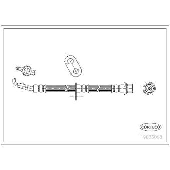 Flexible de frein avant gauche CORTECO 19033068