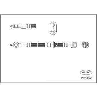 Flexible de frein CORTECO 19033069 pour TOYOTA CELICA 1.8 i 16V - 116cv