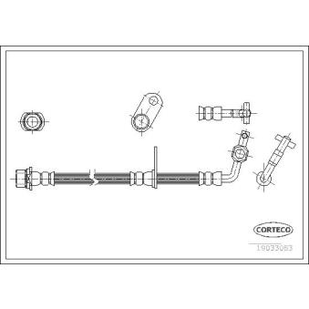 Flexible de frein avant droit CORTECO OEM 9094702A21 Flexible de frein avant droit CORTECO OEM 9094702A21
