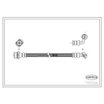 Flexible de frein arrière gauche CORTECO [19033086]