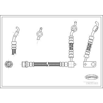 Flexible de frein arrière gauche CORTECO [19033103]