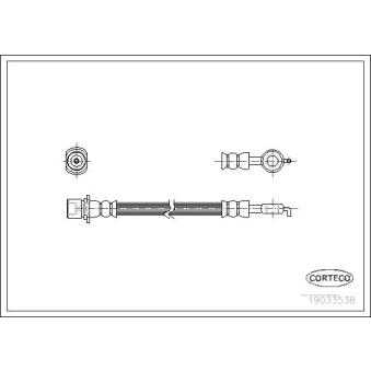 Flexible de frein CORTECO OEM 9094702882 Flexible de frein CORTECO OEM 9094702882