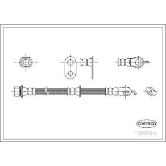 Flexible de frein avant droit CORTECO OEM 4806E1