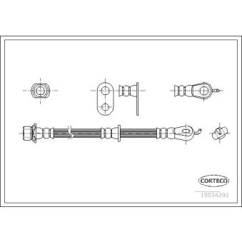 Flexible de frein avant gauche CORTECO OEM 90947W2002