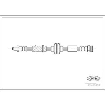 Flexible de frein CORTECO 19034340 pour ALFA ROMEO BRERA 2.2 JTS - 185cv