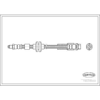 Flexible de frein CORTECO 19034669 pour FORD FOCUS 2.5 RS 500 - 350cv