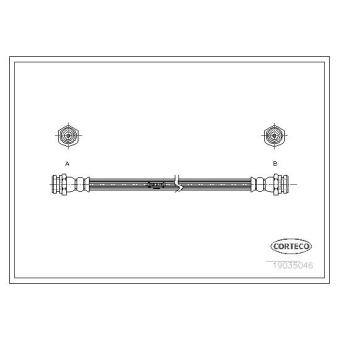 Flexible de frein CORTECO 19035046