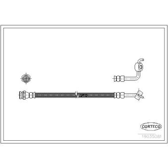 Flexible de frein arrière gauche CORTECO OEM NA7543990A