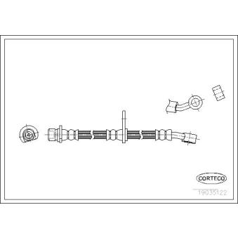 Flexible de frein CORTECO OEM 01465SJF000 Flexible de frein CORTECO OEM 01465SJF000