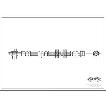 Flexible de frein CORTECO 19035324 pour VOLKSWAGEN FOX 1.2 - 60cv