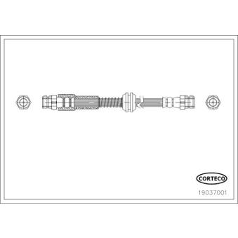 Flexible de frein CORTECO OEM 2K5611775F Flexible de frein CORTECO OEM 2K5611775F