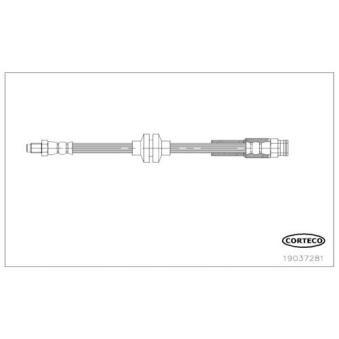 Flexible de frein CORTECO 19037281 pour PEUGEOT EXPERT 1.6 - 110cv