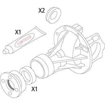 Jeu de joints d'étanchéité, différentiel CORTECO 19536212