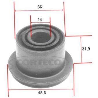 Silent bloc de suspension (train avant) CORTECO 21652441 pour TOYOTA COROLLA 2.1 TD - 88cv
