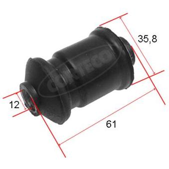 Silent bloc de suspension (train avant) CORTECO 21653088 pour SKODA FAVORIT 1.3 135L - 58cv