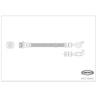 Flexible de frein arrière gauche CORTECO [49378443]