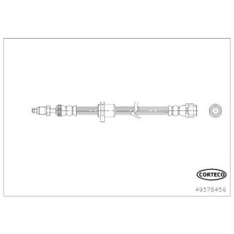 Flexible de frein CORTECO 49378456 pour CHEVROLET SPARK Cooper SD - 170cv