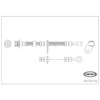 Flexible de frein avant gauche CORTECO OEM 51550M68K00