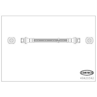 Flexible de frein CORTECO 49420342 pour TOYOTA COROLLA 1.6 VVT-i - 110cv