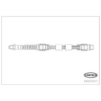 Flexible de frein CORTECO 49420347 pour FORD TRANSIT ActiveHybrid - 485cv
