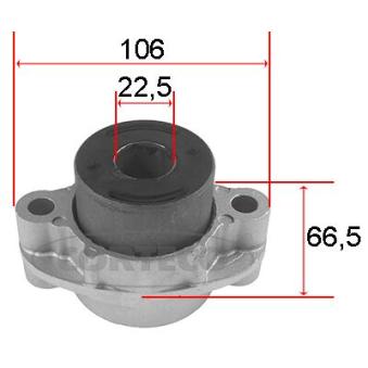 Silent bloc de suspension (train avant) CORTECO 80001520 pour TOYOTA COROLLA 2.1 TD - 88cv