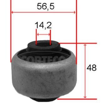 Silent bloc de suspension (train avant) CORTECO 80001541 pour CITROEN BERLINGO 1.2 THP 110 - 110cv