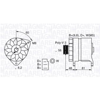 Alternateur MAGNETI MARELLI [054022598010]