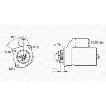 Démarreur MAGNETI MARELLI OEM 91AB11000FB