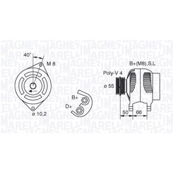 Alternateur MAGNETI MARELLI OEM 46428733 Alternateur MAGNETI MARELLI OEM 46428733