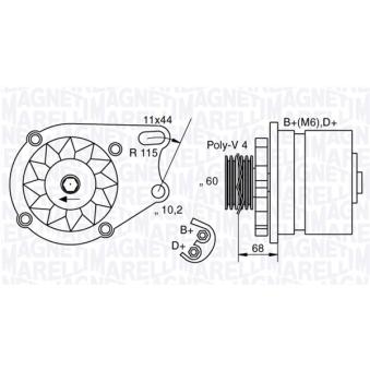 Alternateur MAGNETI MARELLI OEM 5895033