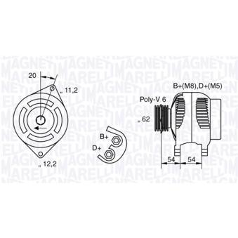 Alternateur MAGNETI MARELLI OEM 46430533 Alternateur MAGNETI MARELLI OEM 46430533