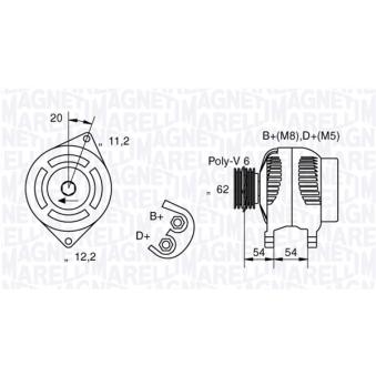 Alternateur MAGNETI MARELLI OEM 60816760