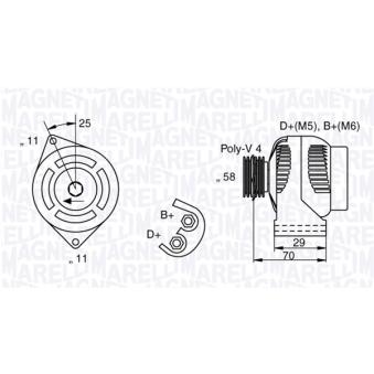 Alternateur MAGNETI MARELLI OEM A1601540401