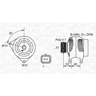 Alternateur MAGNETI MARELLI OEM A5TA6391A