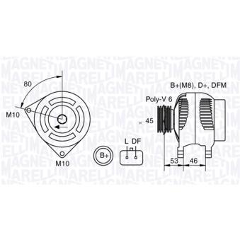 Alternateur MAGNETI MARELLI OEM 9642879680