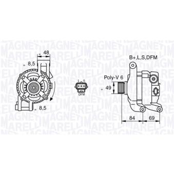 Alternateur MAGNETI MARELLI OEM 1387219 Alternateur MAGNETI MARELLI OEM 1387219