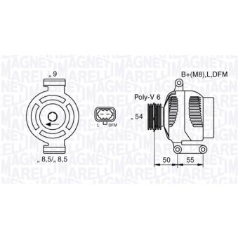 Alternateur MAGNETI MARELLI OEM 6204282