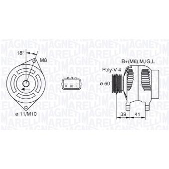Alternateur MAGNETI MARELLI OEM 2706021020