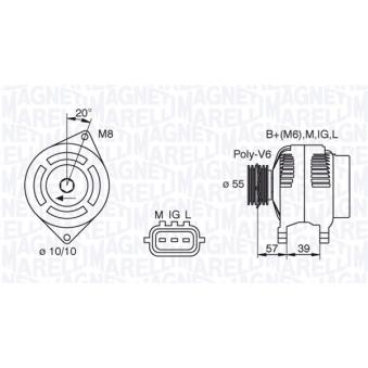 Alternateur MAGNETI MARELLI OEM 2706023070